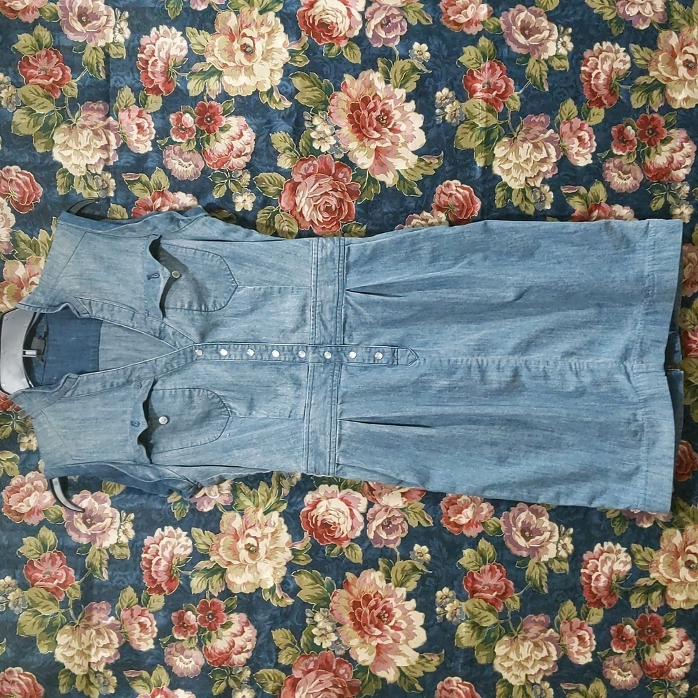 Armani Exchange Denim Snap Button Down Dress
